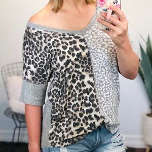 Meet in the Middle Leopard V-Neck